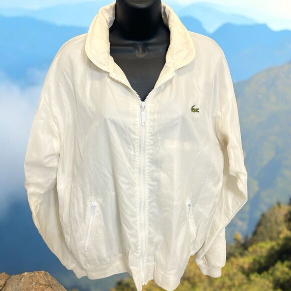 White Lactoste Club Wind Breaker: large - Picture 1 of 6